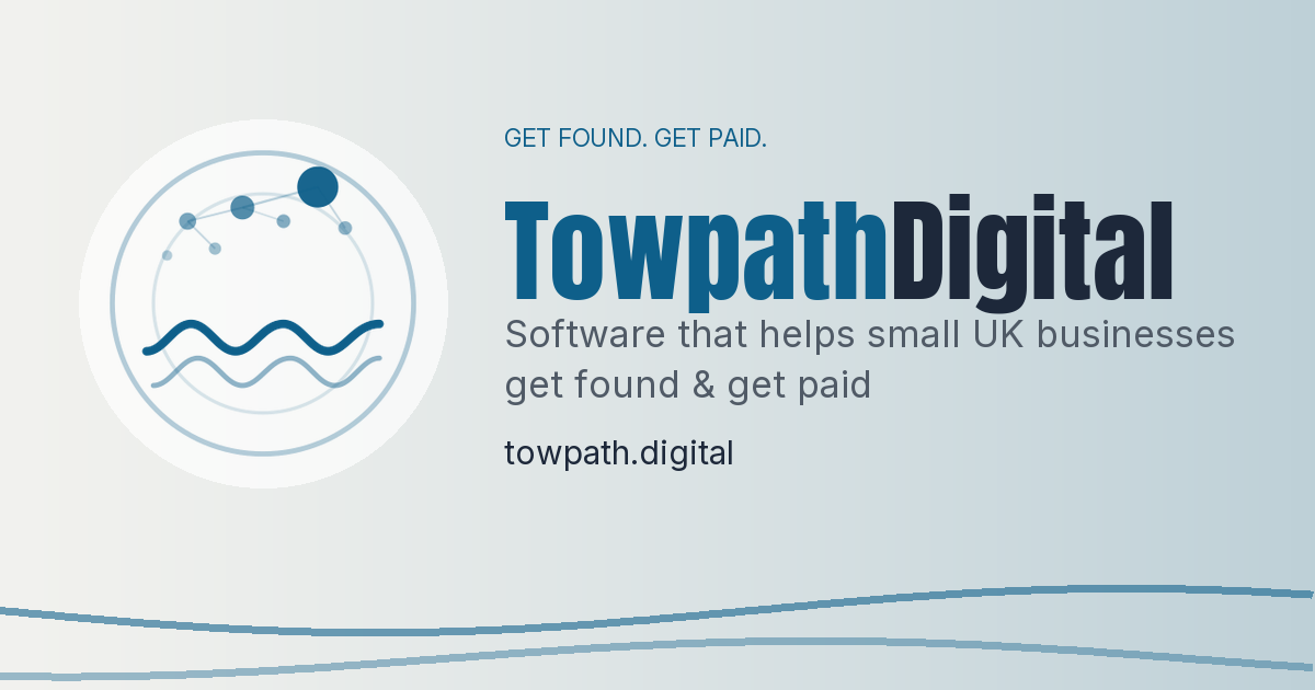 The Towpath Digital share image: software that helps small UK businesses get found and get paid
